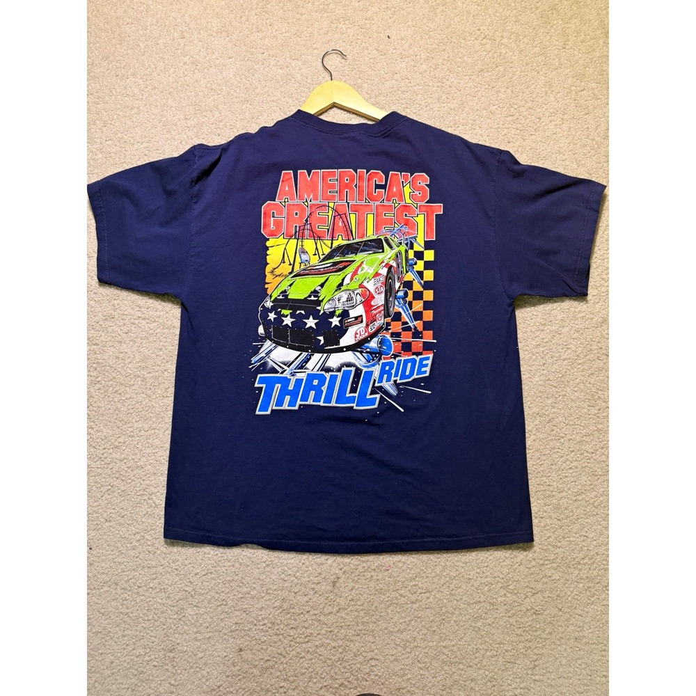 Vintage NASCAR T Shirt XL Delta USA America's Greatest Thrill Ride Racing 90s